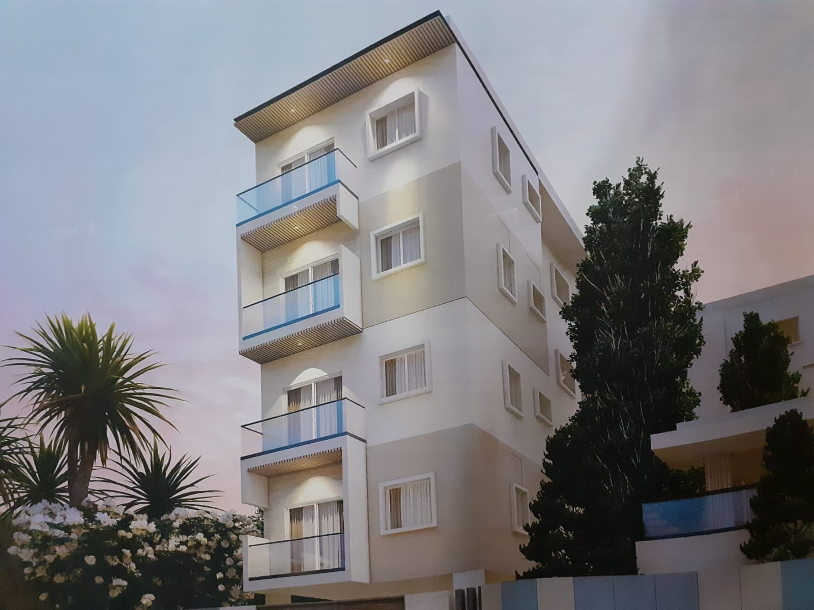 Corner elevation render — residential apartment, Probuild Constructions Bangalore